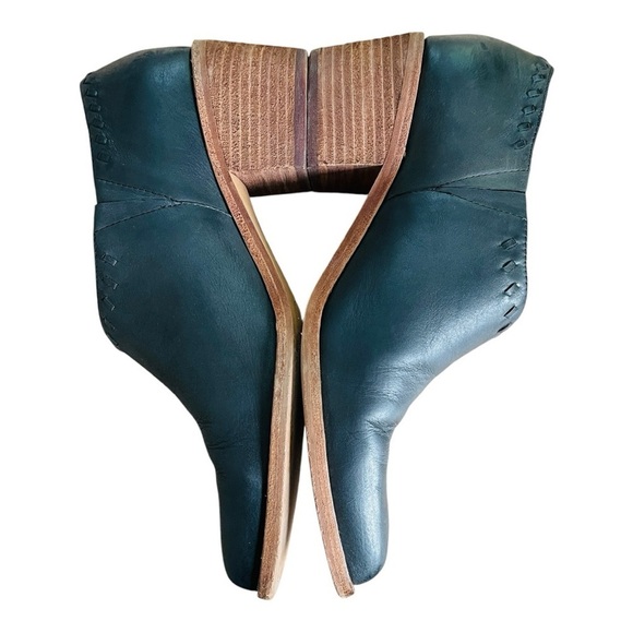 Caslon Julian Leather Bootie Shoe | Size 8 | Almond Toe Western Boho Cowgirl - Picture 7 of 14